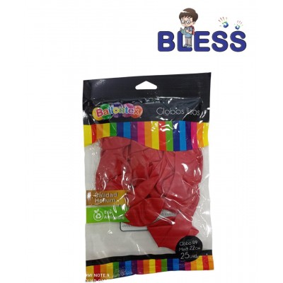 Globos Rojo R9 22cm 50un...