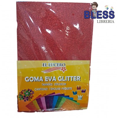 Set Lamina Goma Eva Glitter...